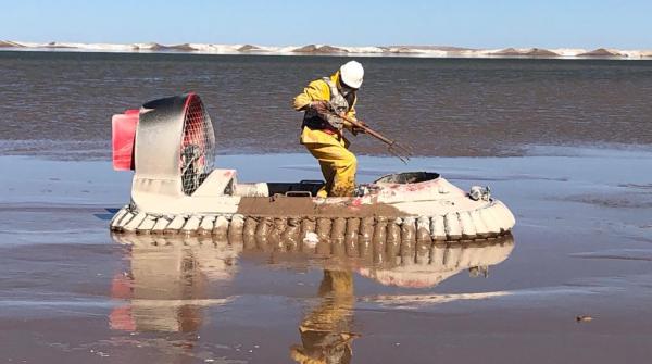 Hovercraft Africa environmental cleanup